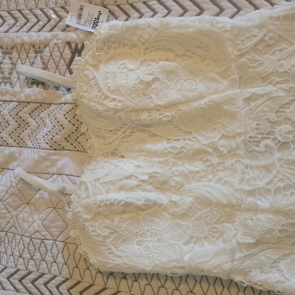 White, lace, dress